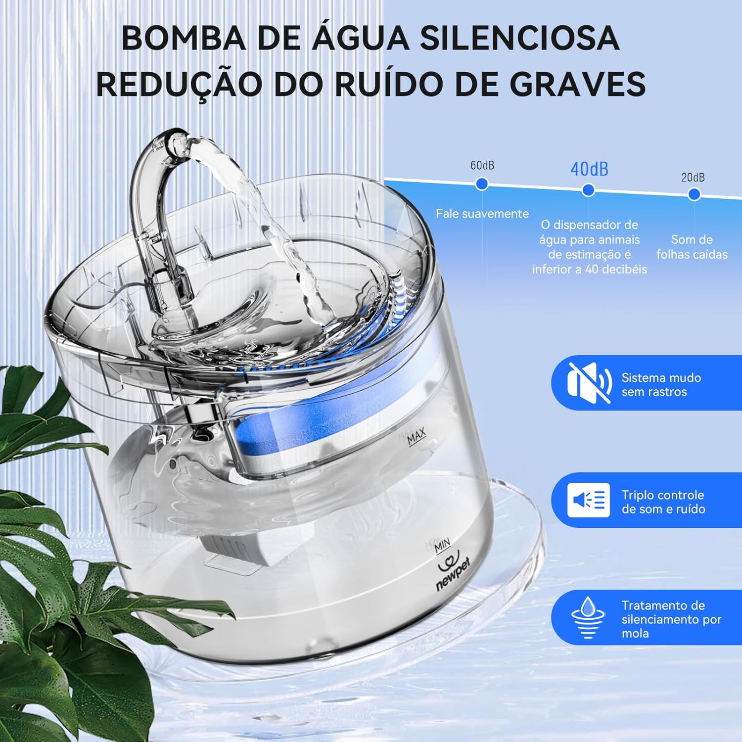 Fuente de agua automática económica para mascotas