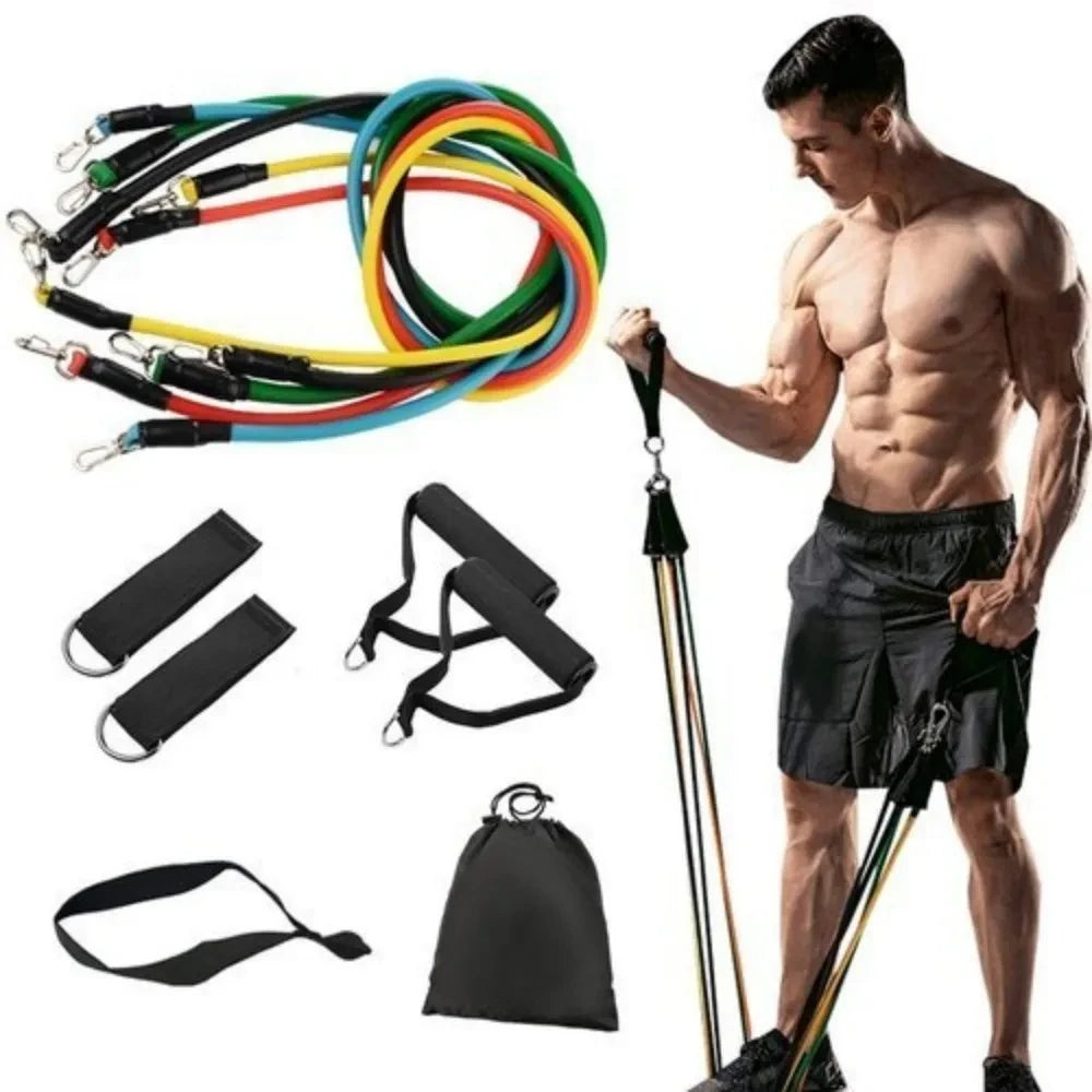 Kit de bandas elásticas de 11 piezas - ¡Obtén un libro de ejercicios GRATIS!