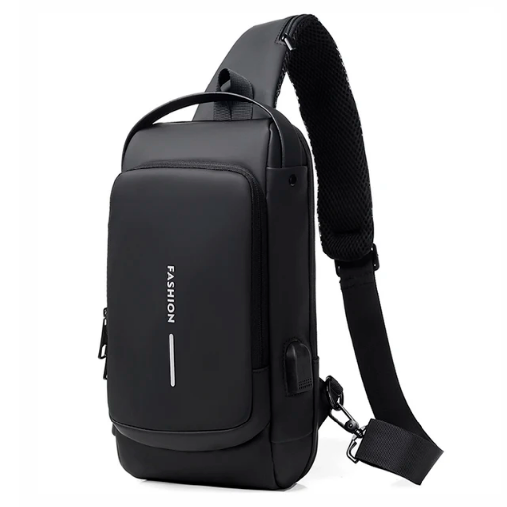 Bandolera antirrobo con carga USB
