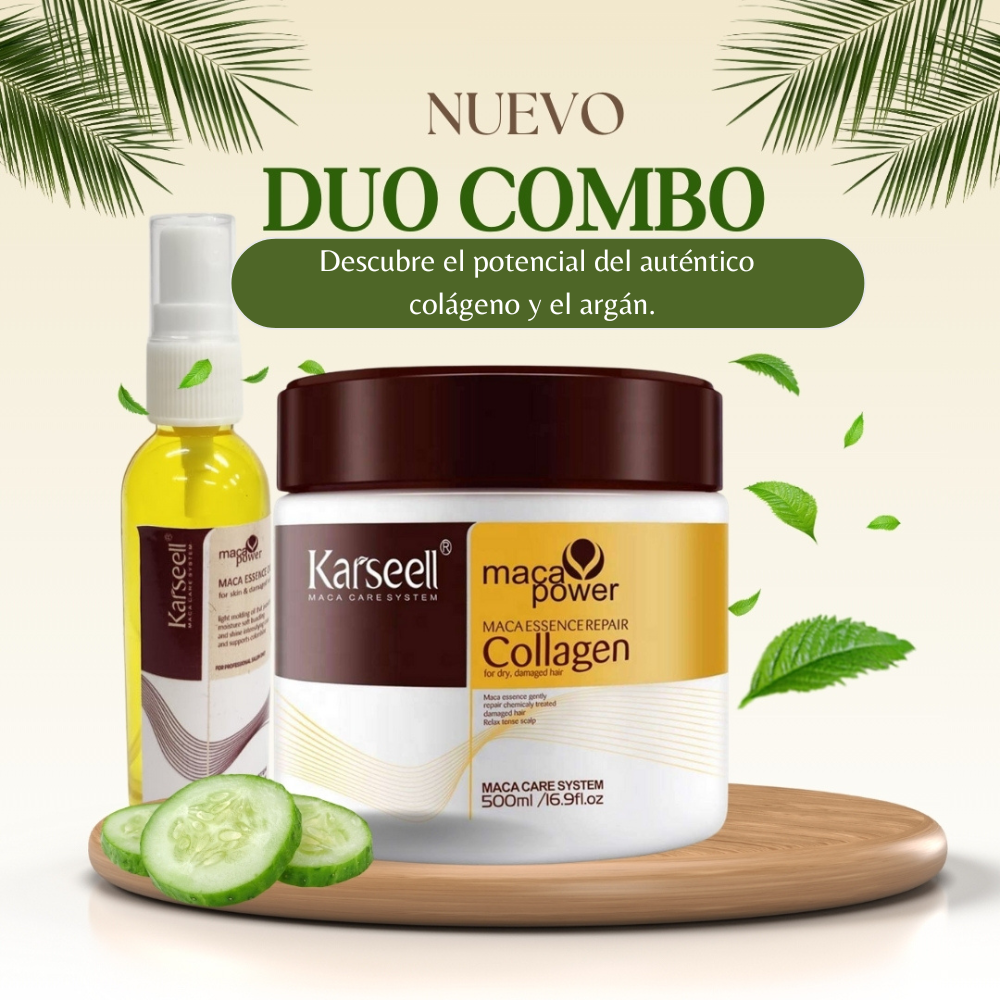 KIT 2 PRODUCTOS KARSEELL - Mascarilla de Colágeno + Aceite de argan