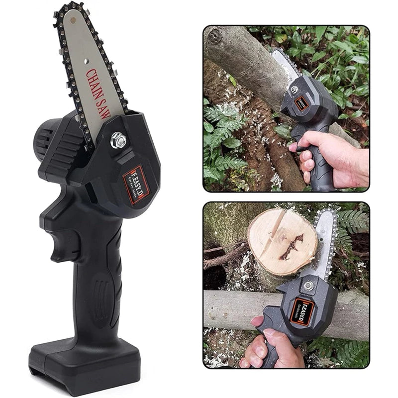 Mini Motosierra Con Batería Recargable