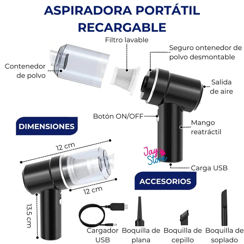 Mini Aspiradora 3en1 Aspiramax® - Potencia y practicidad en la palma de su mano